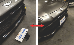 EezePlate - Quick Release, No Drill Front License Plate System